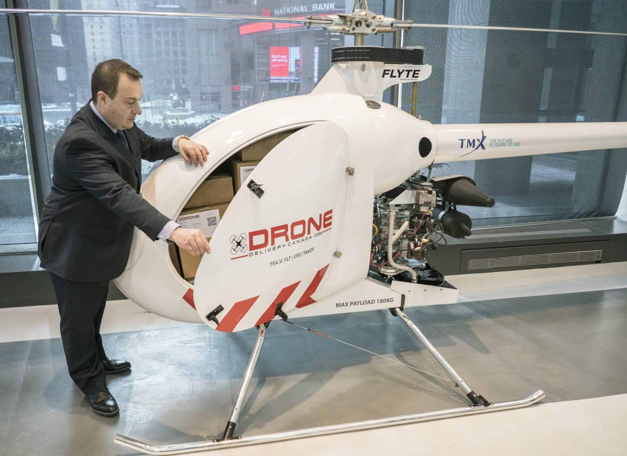 Drone delivery canadian commercial take off project canada 2020